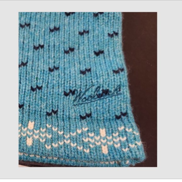 Woolrich Fair Isle Lambs Wool blend Sweater Heart Clasps closure - Picture 8 of 10